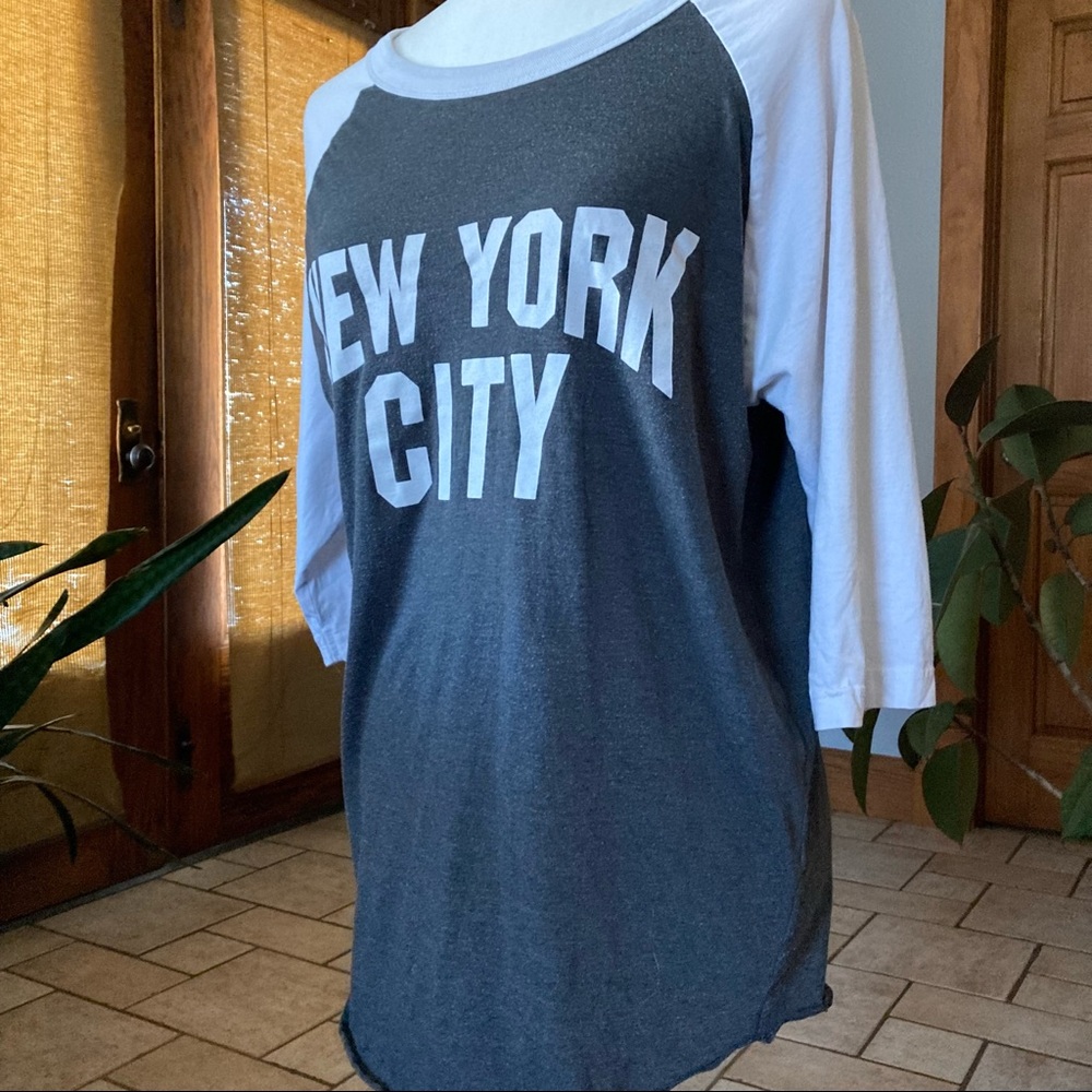 *SOLD*Classic, NYC, Baseball cut, long sleeve Tee, John Lennon inspired